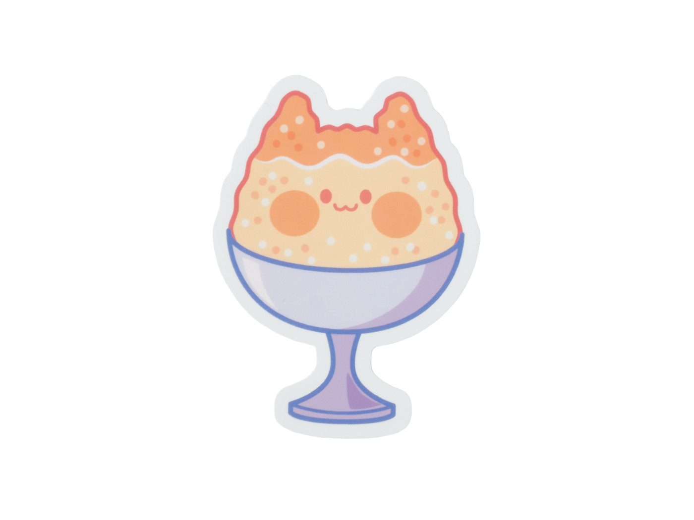 ダイカットステッカー 作例・猫パフェ